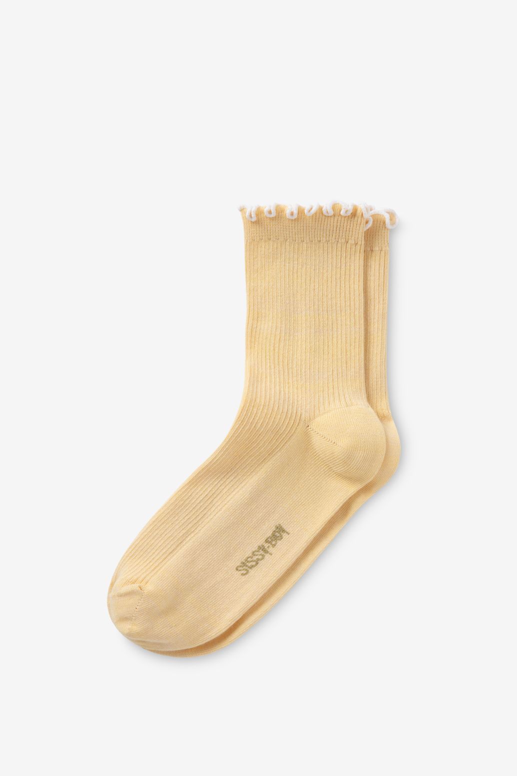 Socken mit Rüschen - gelb