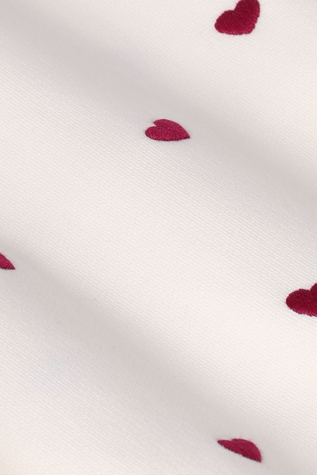 Sweat à capuche avec broderie cœurs - blanc