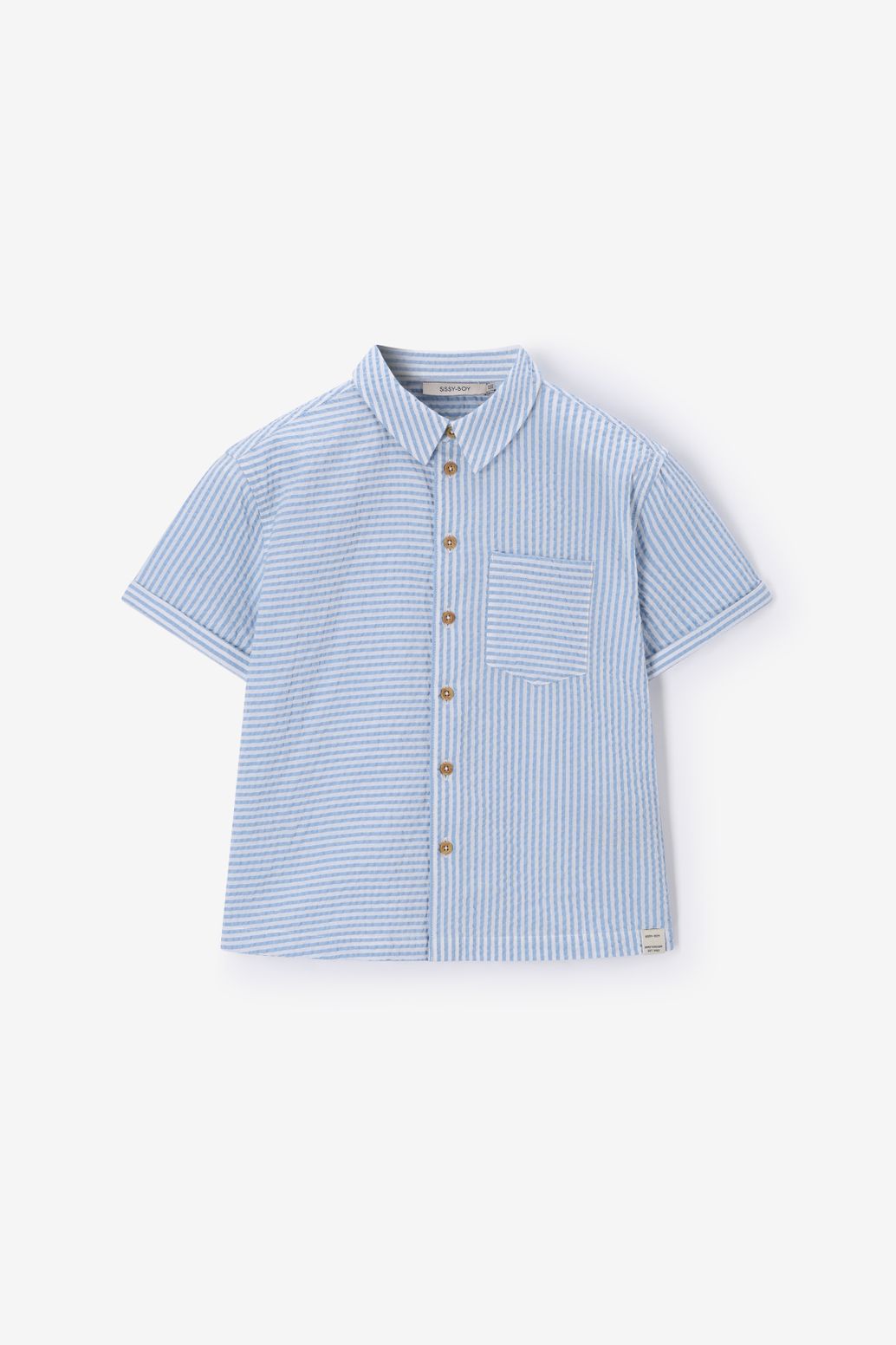 Blauwe gestreepte blouse