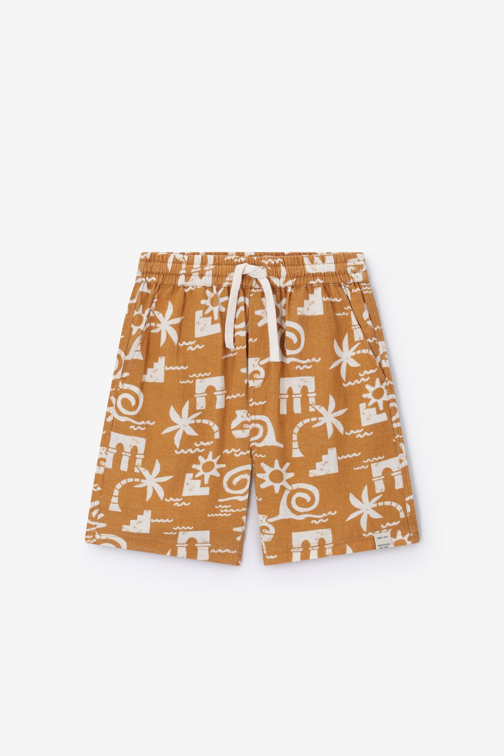 Short avec imprimé - jaune foncé