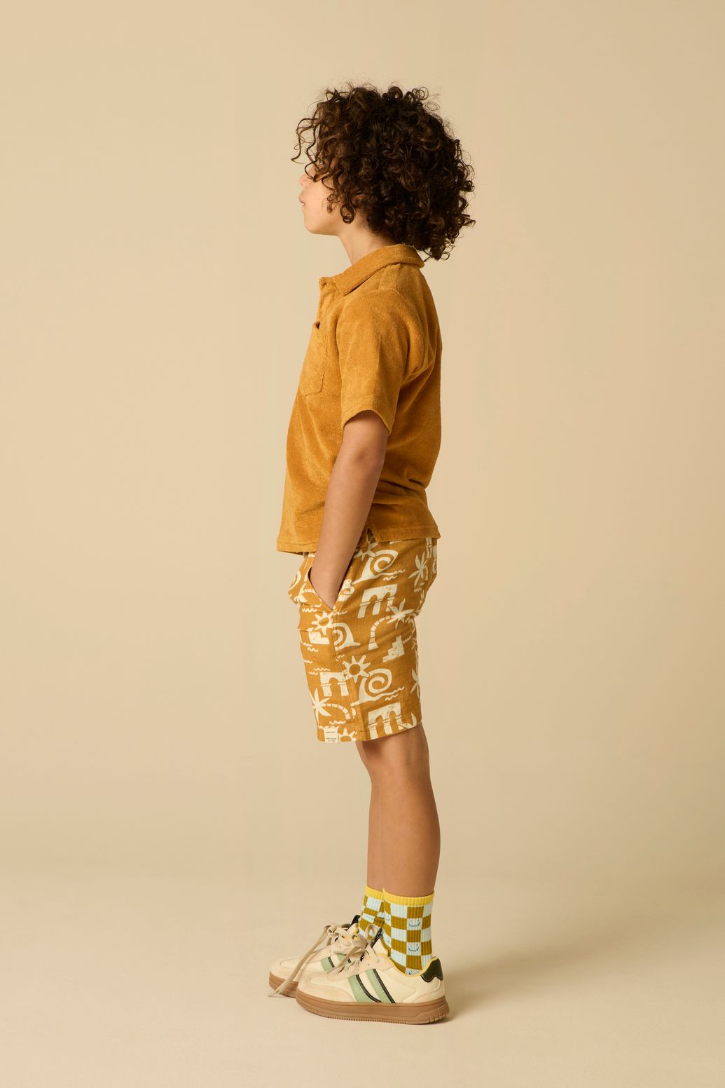 Short avec imprimé - jaune foncé