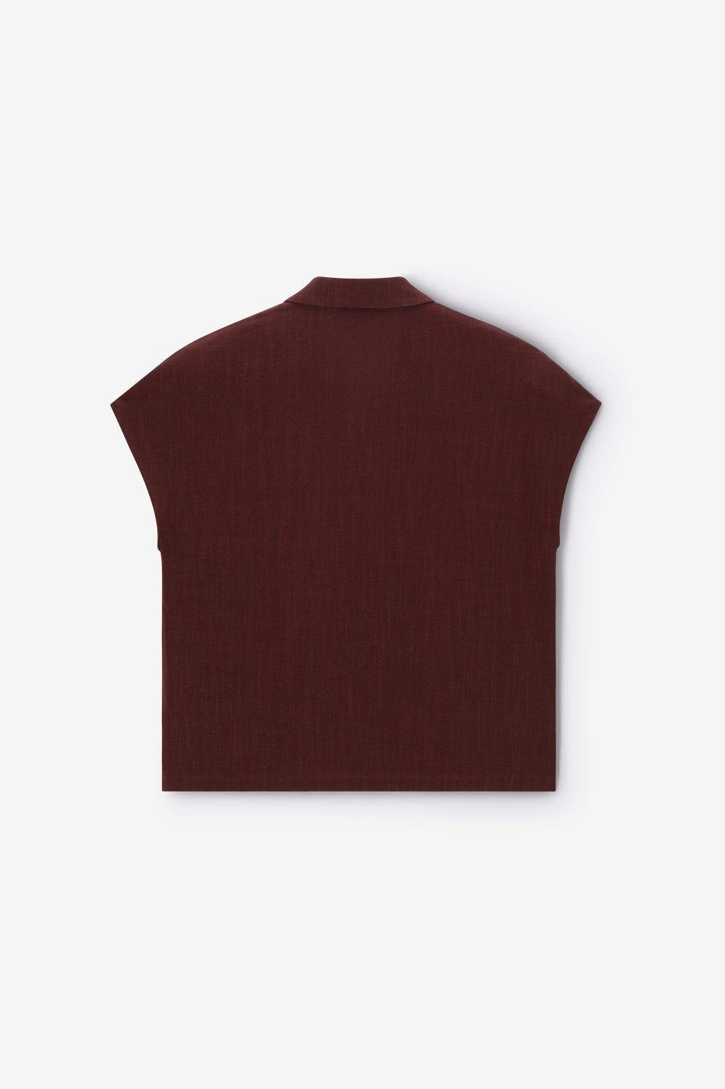 Donkerbruine linnen blouse
