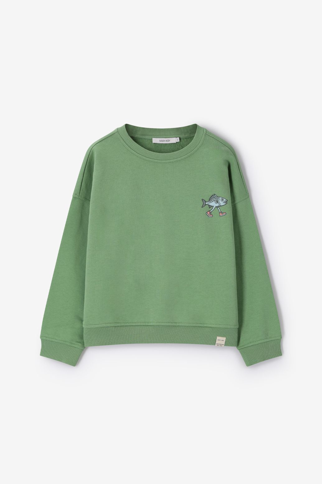 Groene sweater met artwork