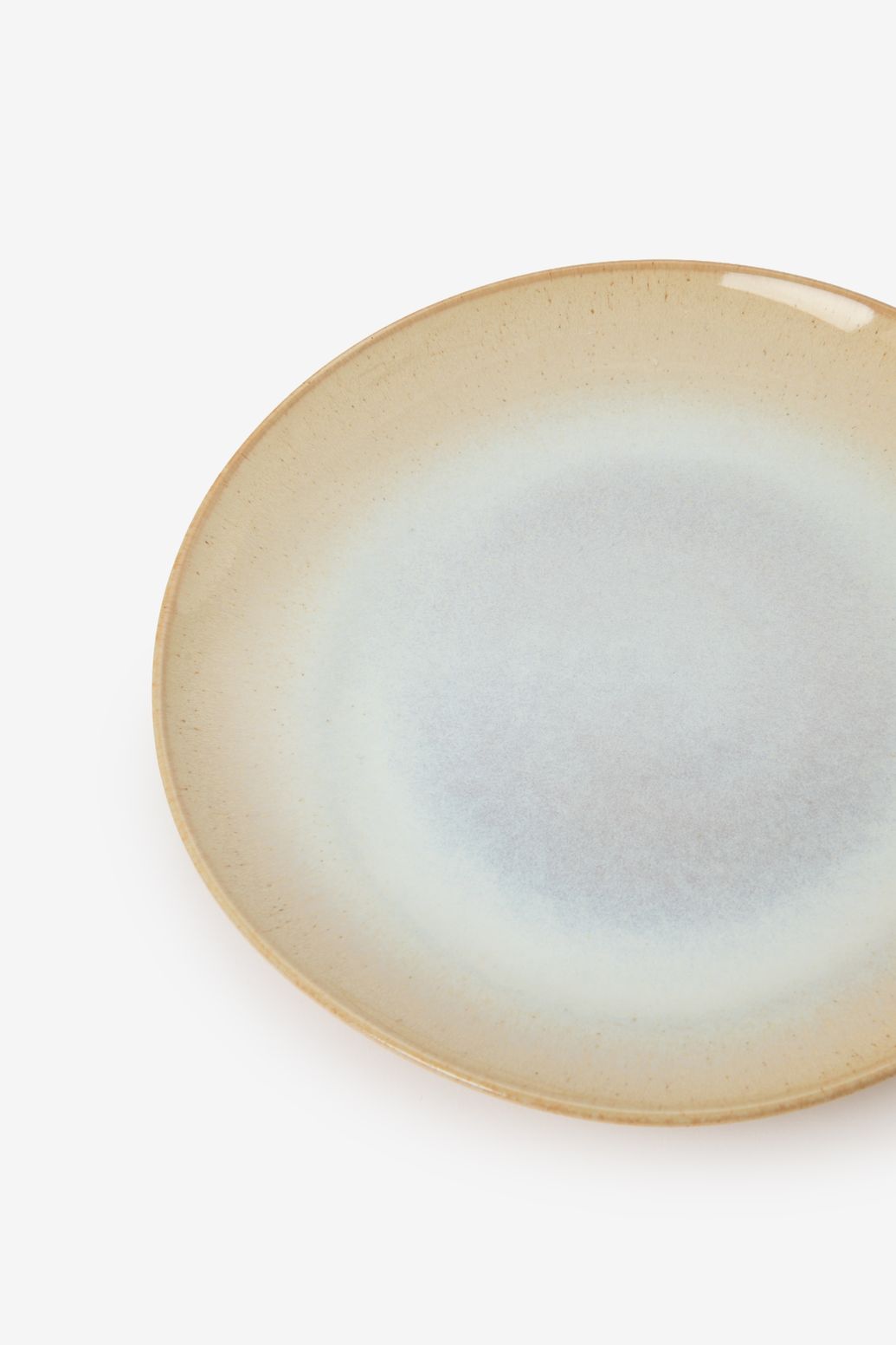 Lichtgele reactive glaze ontbijtbord