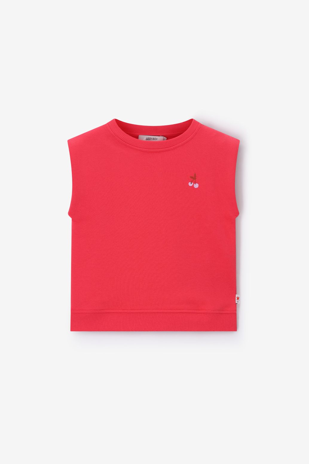 Sweat sans manches avec broderie - rouge