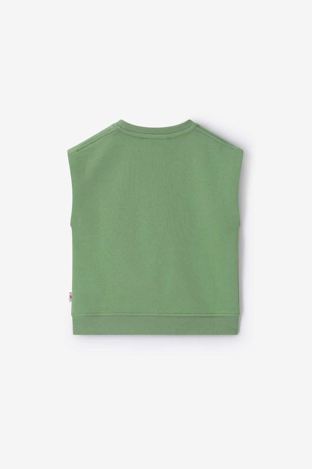 Groene mouwloze sweater met embroidery