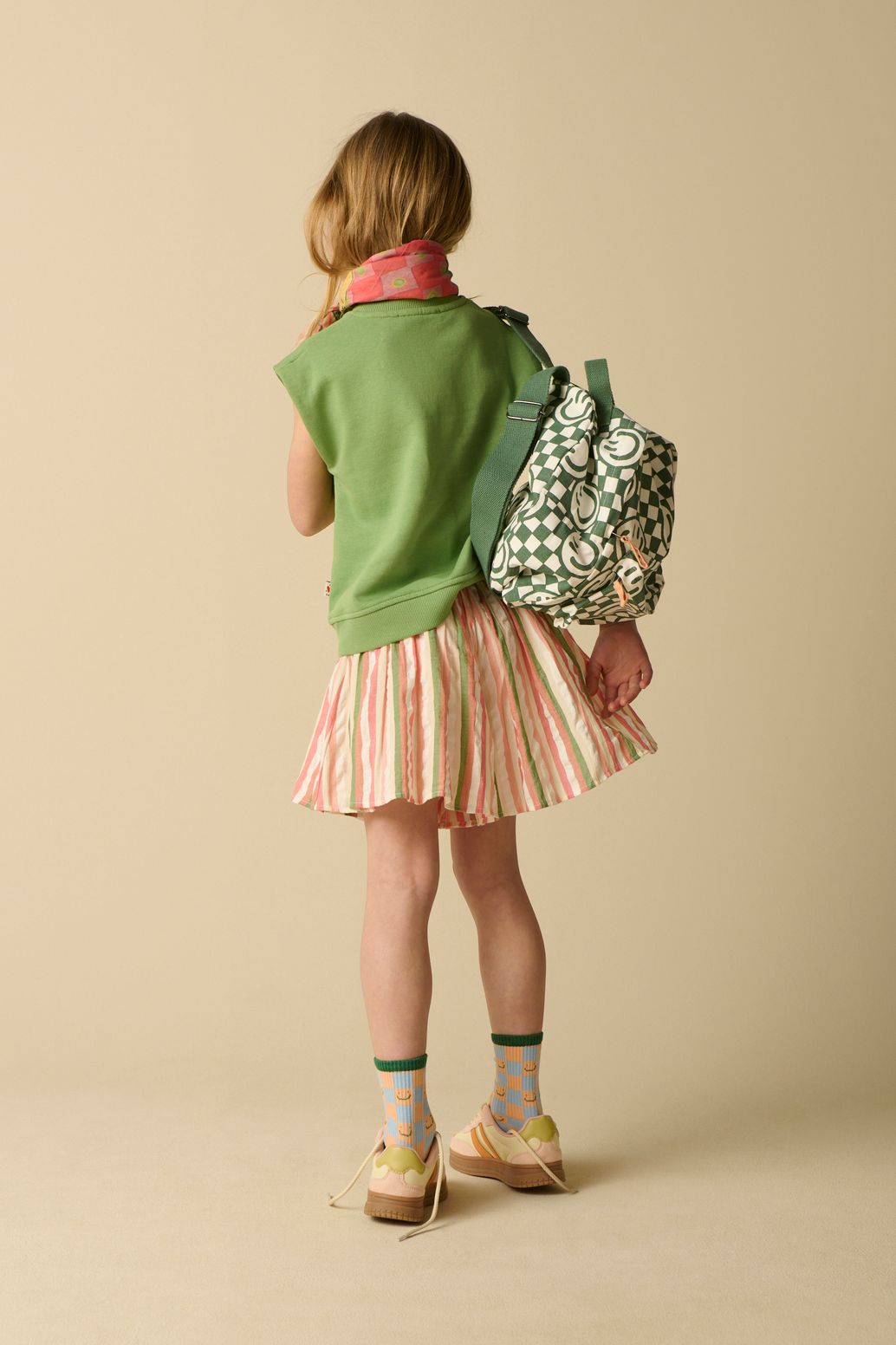 Groene mouwloze sweater met embroidery