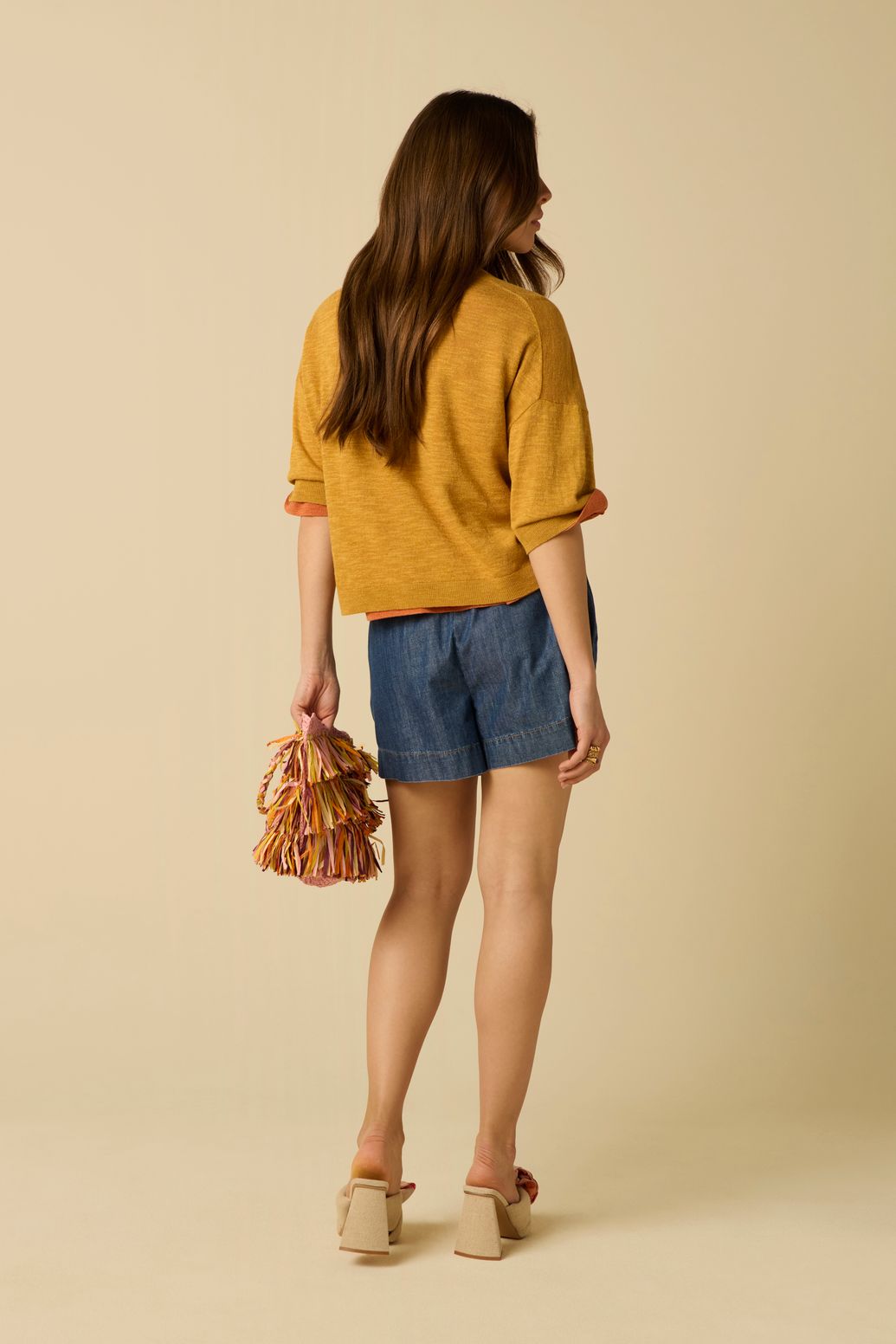 Short en jean - bleu
