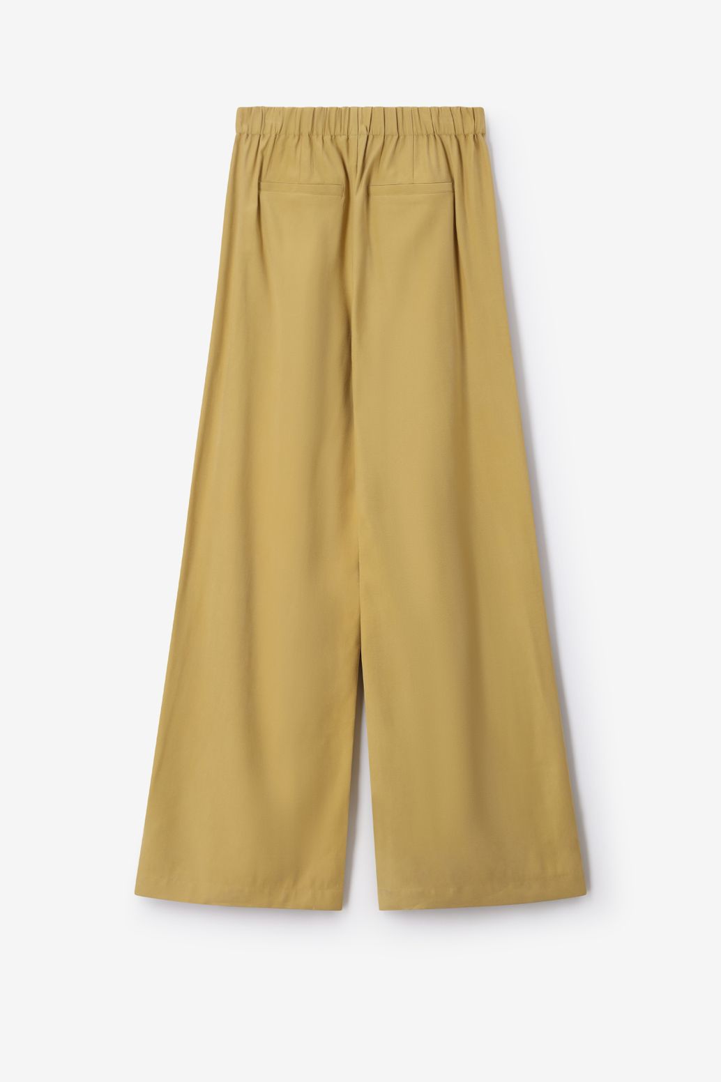 Gele high waist wide leg broek