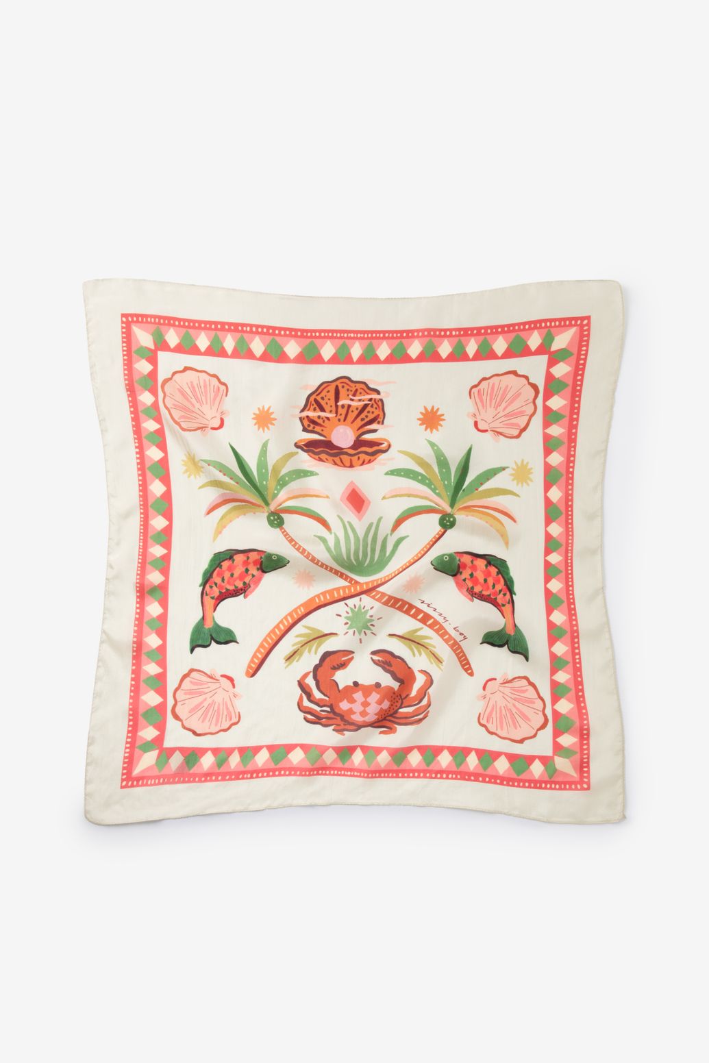 Foulard avec imprimé - blanc