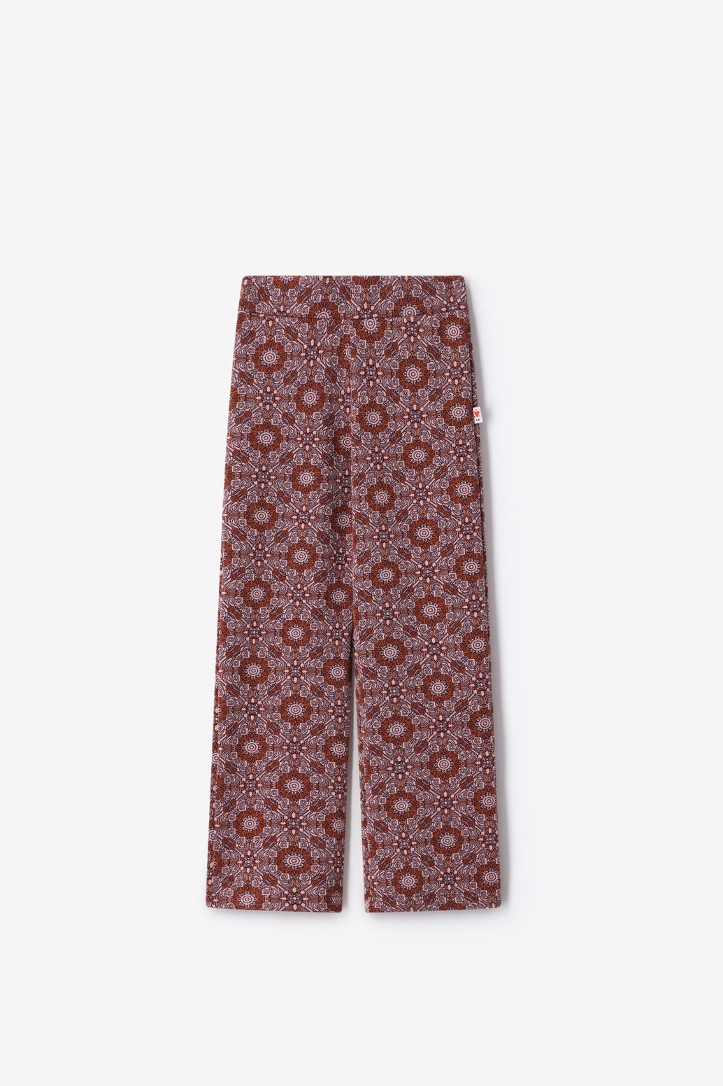 Paarse jacquard straight leg legging