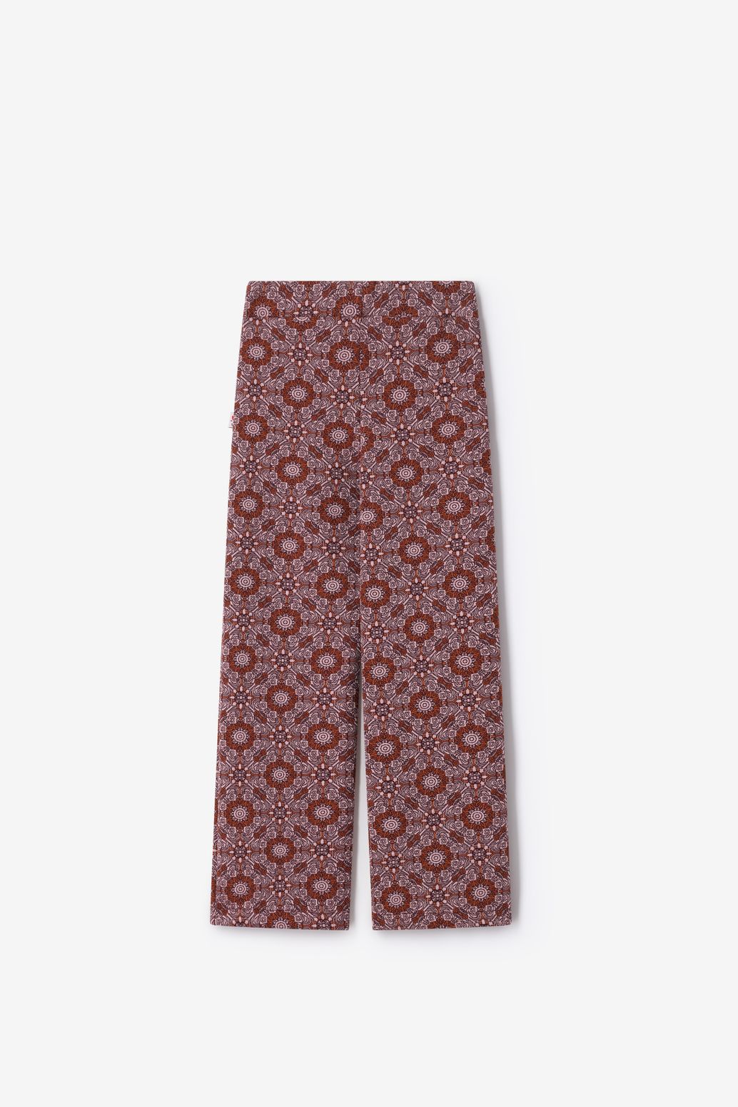 Paarse jacquard straight leg legging