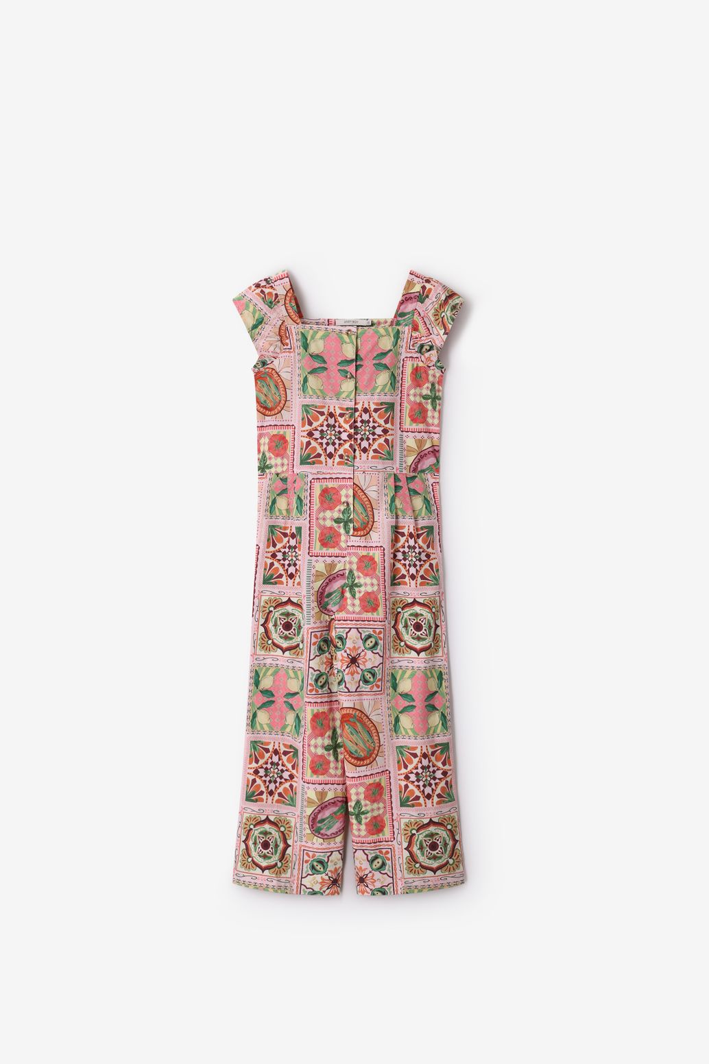 Lichtroze jumpsuit met print