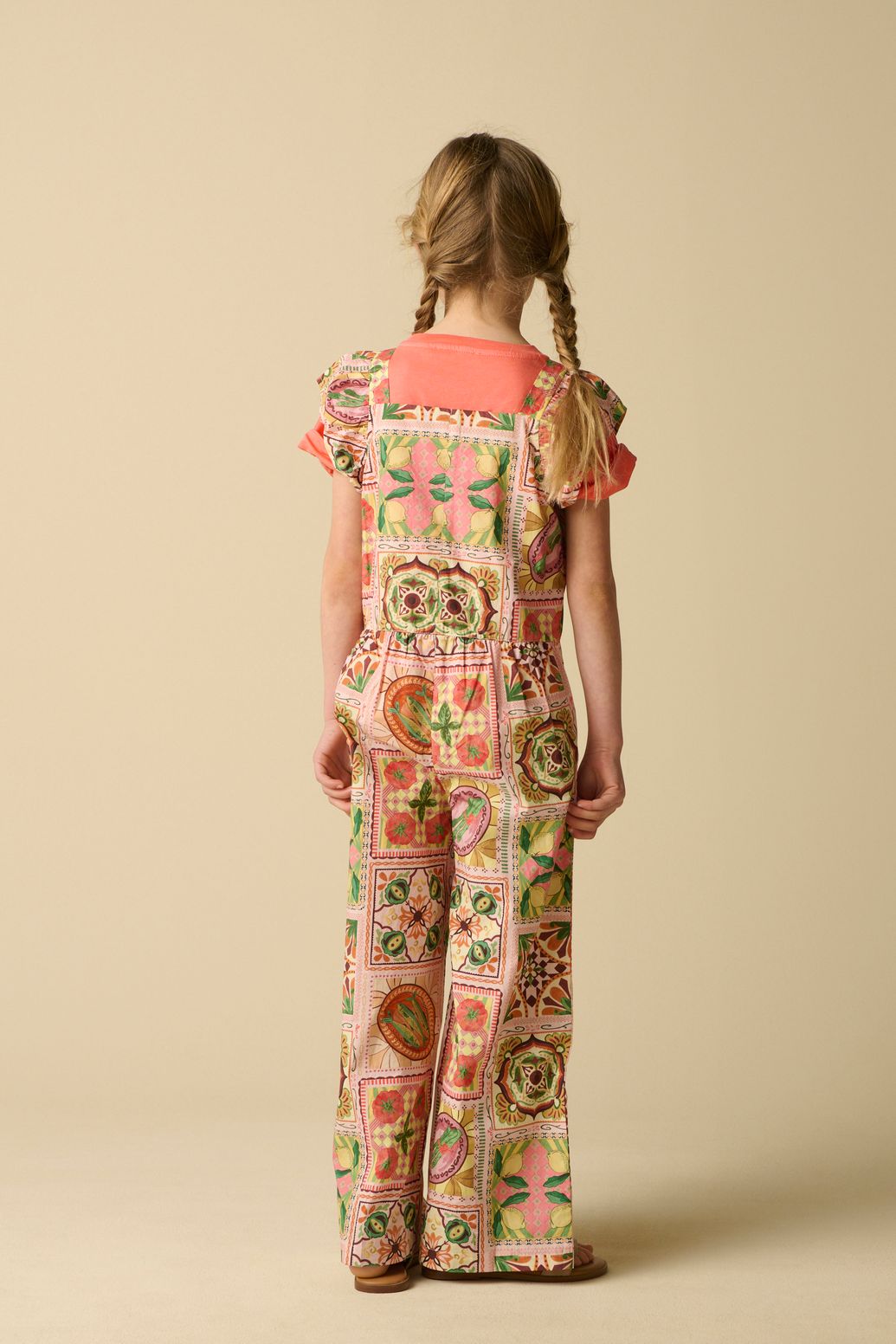 Gemusterter Jumpsuit - hellrosa