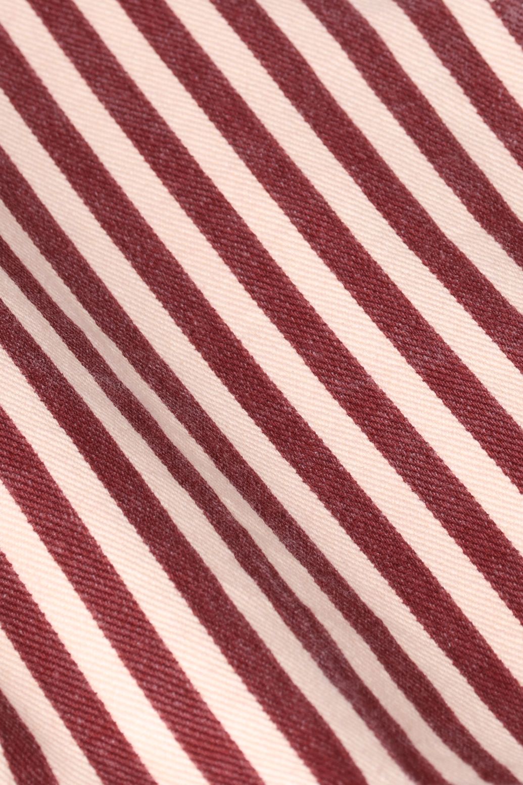 Gestreifte Twill-Shorts - dunkelrot