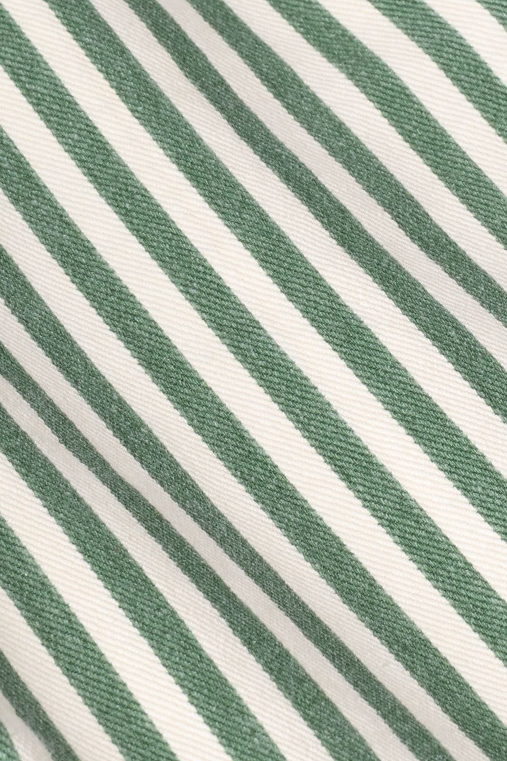 Gestreifte Twill-Shorts - dunkelgrün