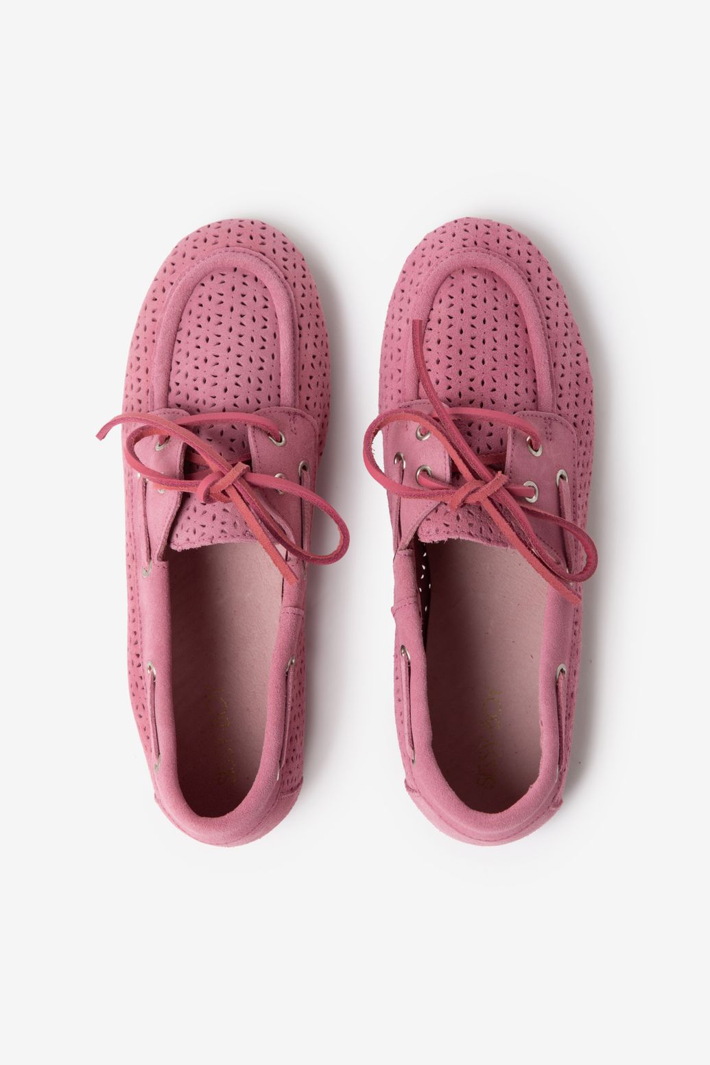 Bootsschuhe aus Veloursleder - rosa