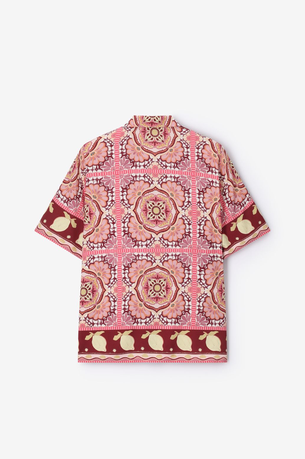 Gemusterte Bluse - rosa
