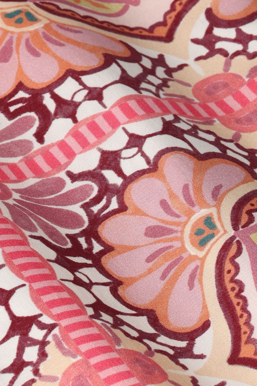 Gemusterte Bluse - rosa