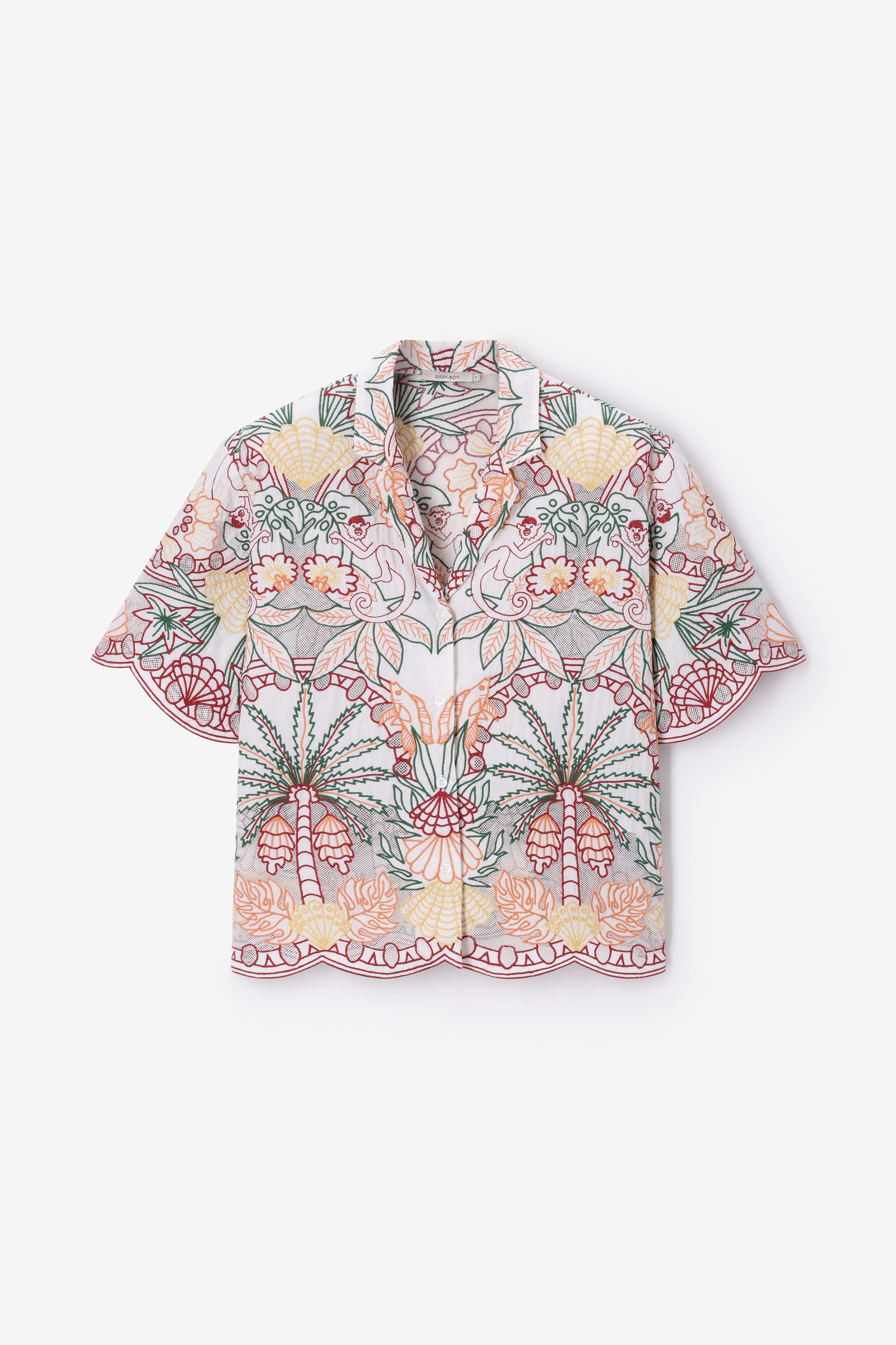 Multicolour blouse met embroidery | Blouses & tops | Sissyboy