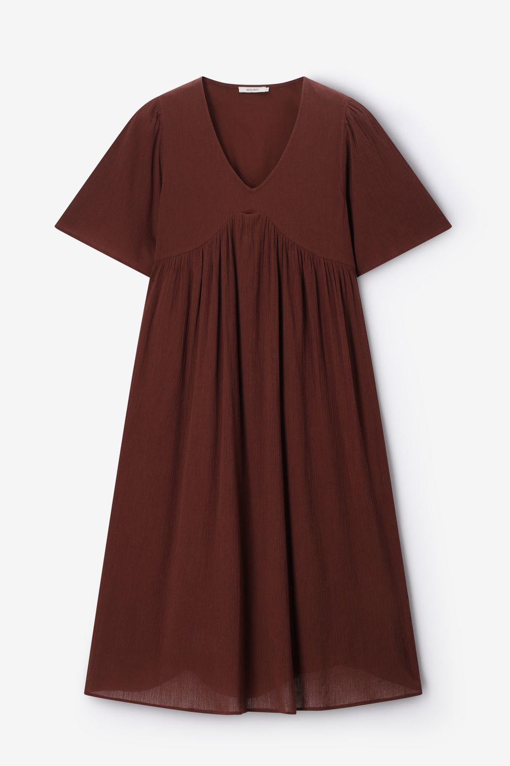 Donkerbruine maxi jurk