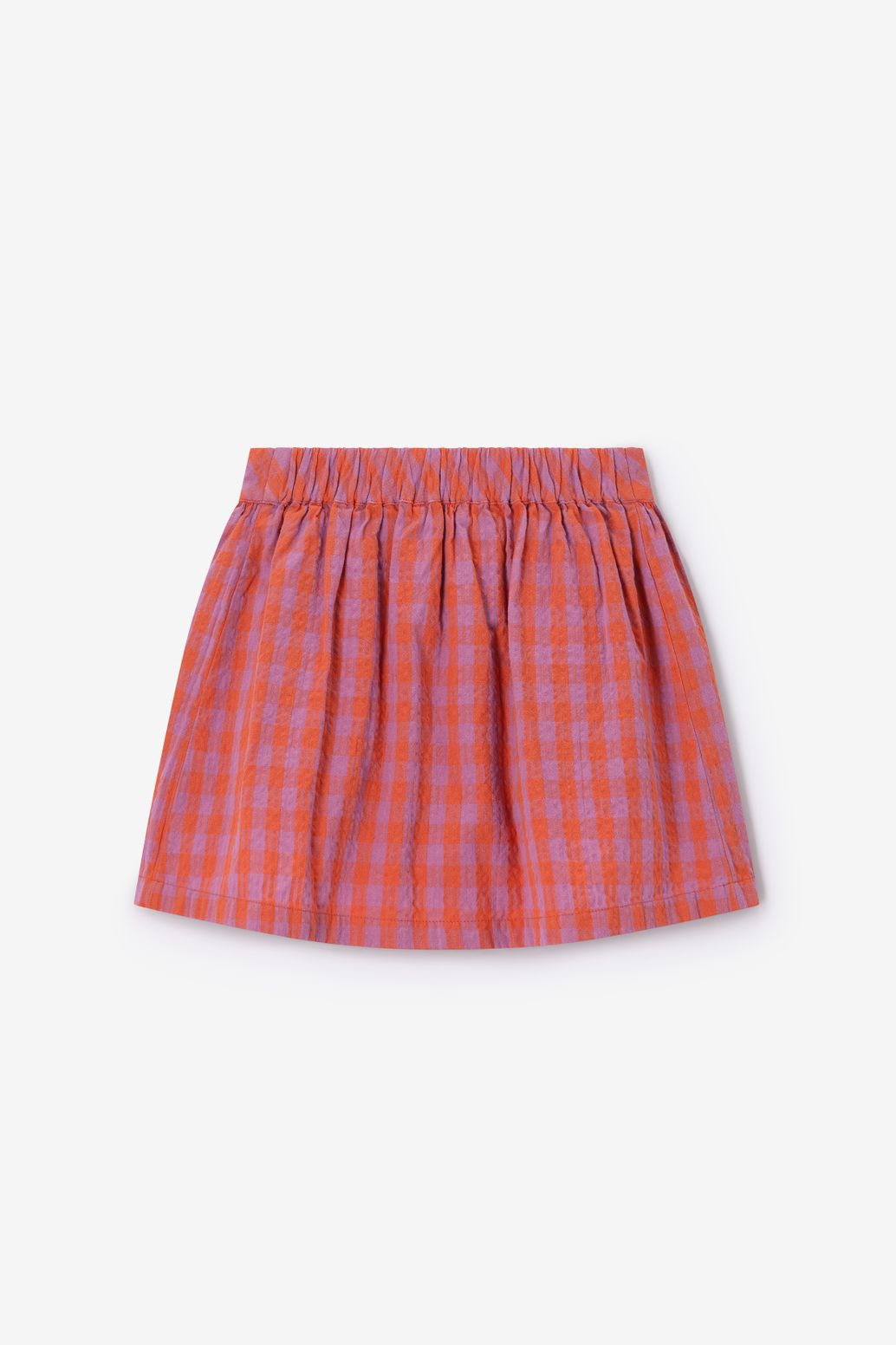 Donkeroranje geruite rok