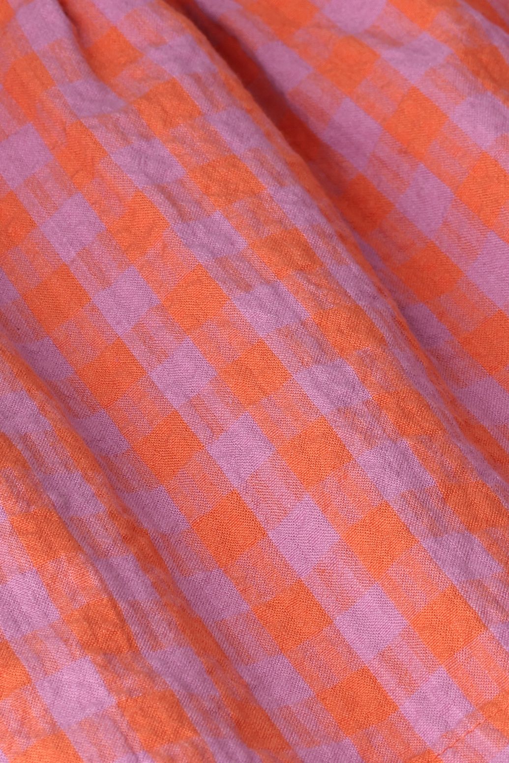 Donkeroranje geruite rok
