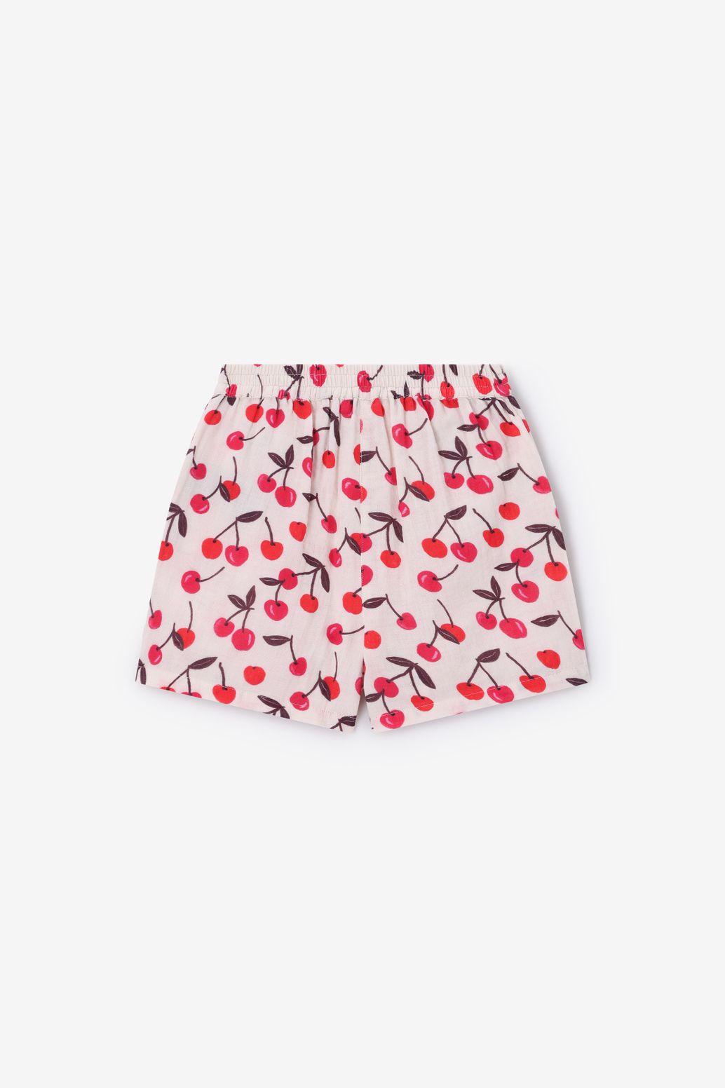 Witte short met kersen print