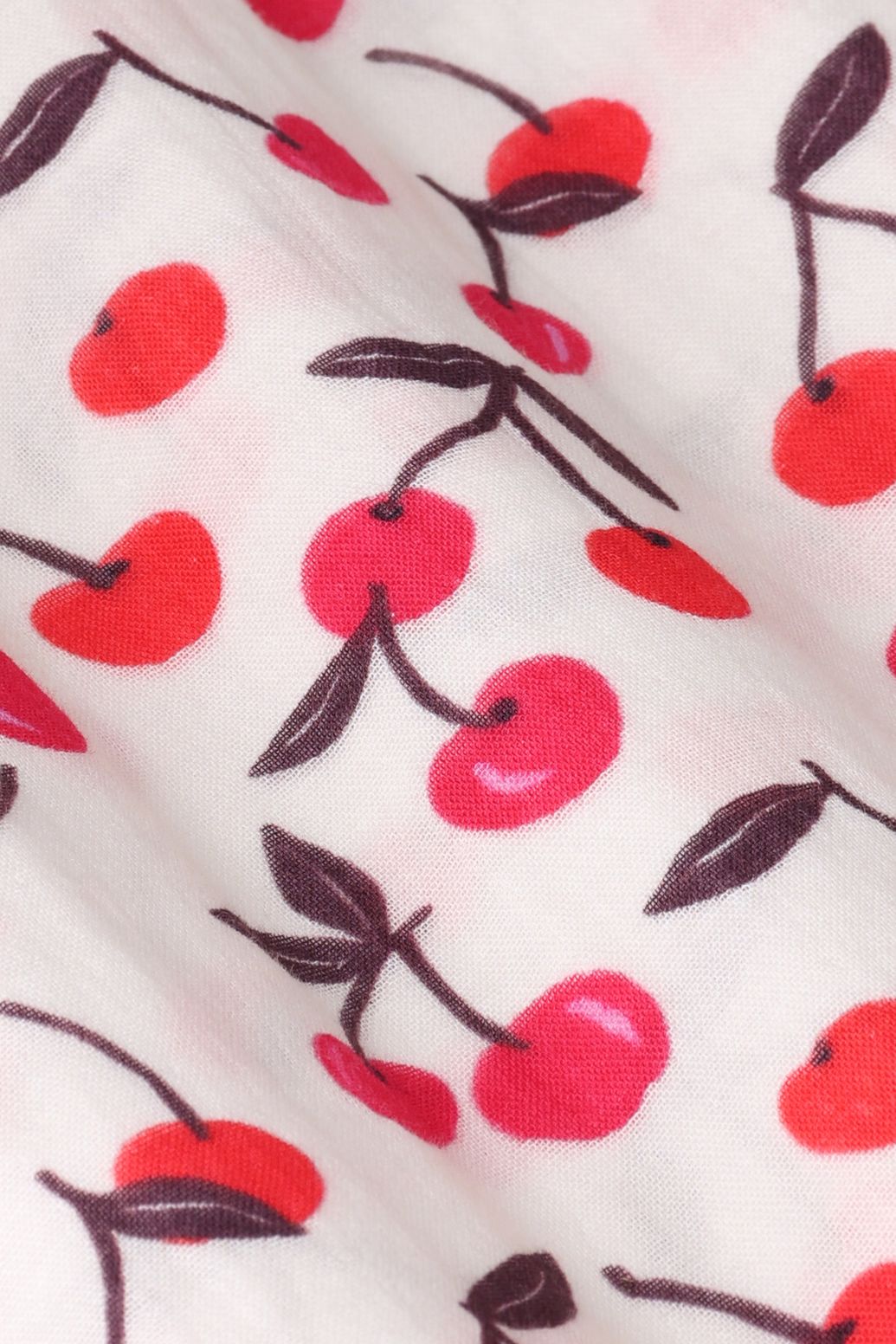 Witte short met kersen print