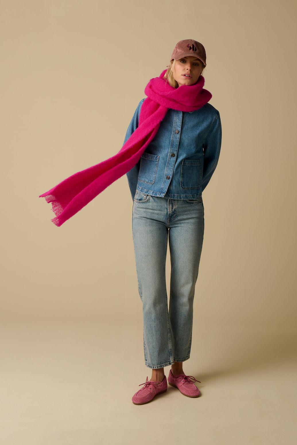 Écharpe en laine - rose