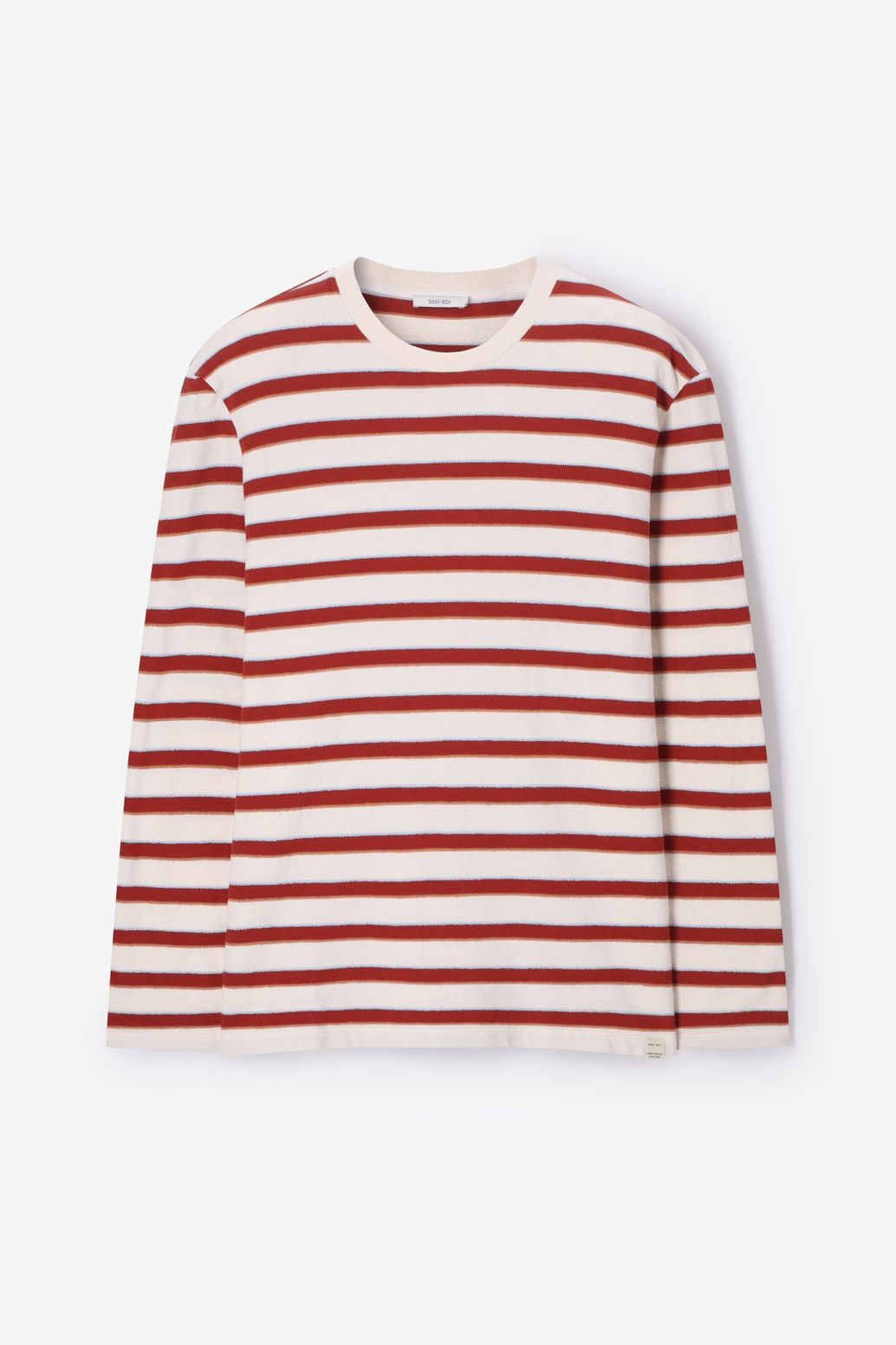 Donkerrood gestreept T-shirt