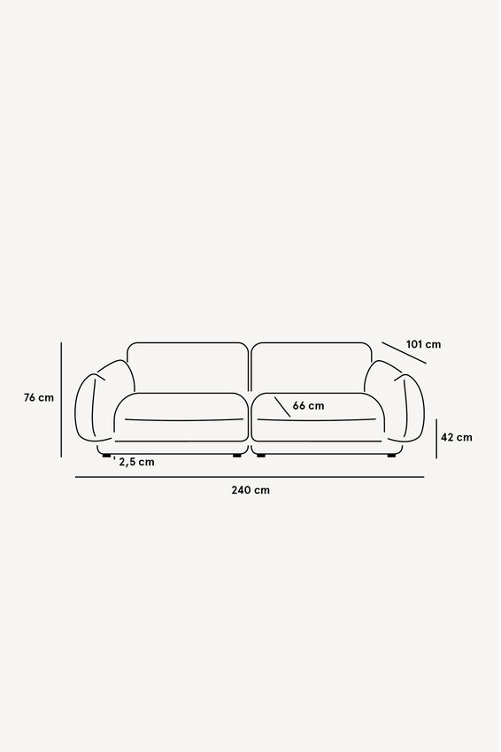 Countess 3-zits bank Royal Gold