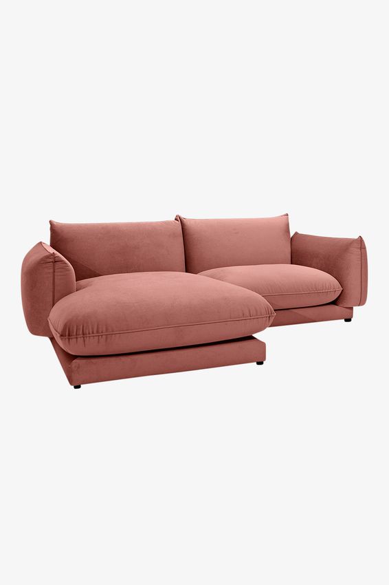 Countess 3-zits bank chaise longue links Royal Blush