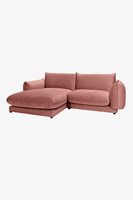 Countess 3-zits bank chaise longue links Royal Blush