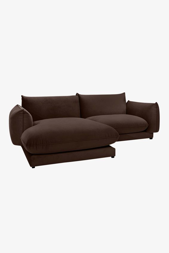 Countess 3-zits bank chaise longue links Royal Cacao