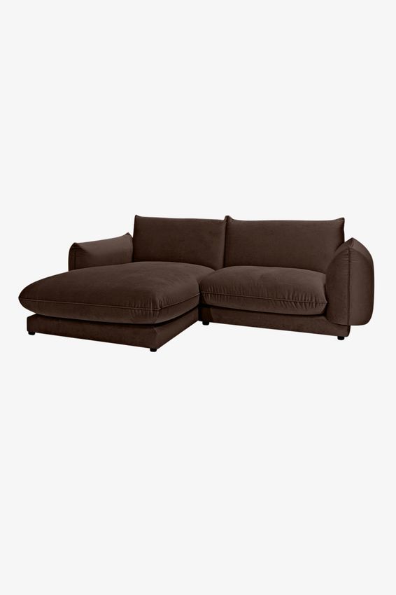 Countess 3-zits bank chaise longue links Royal Cacao