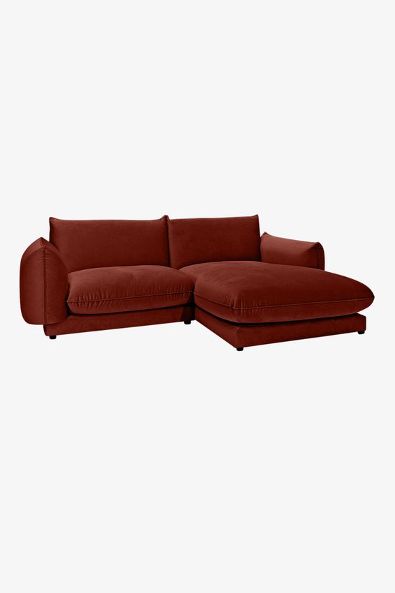 Countess 3-zits bank chaise longue rechts Royal Copper