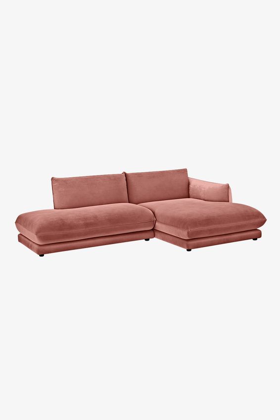 Countess Canapé 3 places méridienne droite et longue ottomane gauche Royal Blush