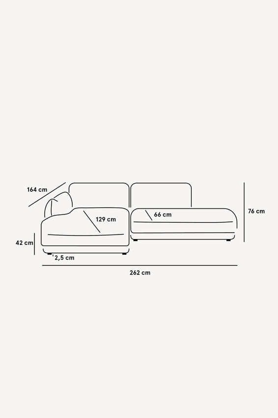 Countess 3-zits bank chaise longue links otto longue rechts Royal Wood