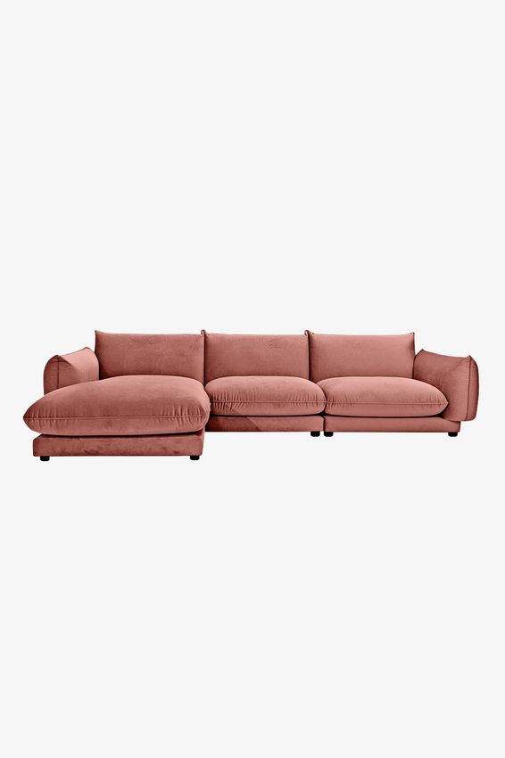 Countess 4-zits bank chaise longue links Royal Blush