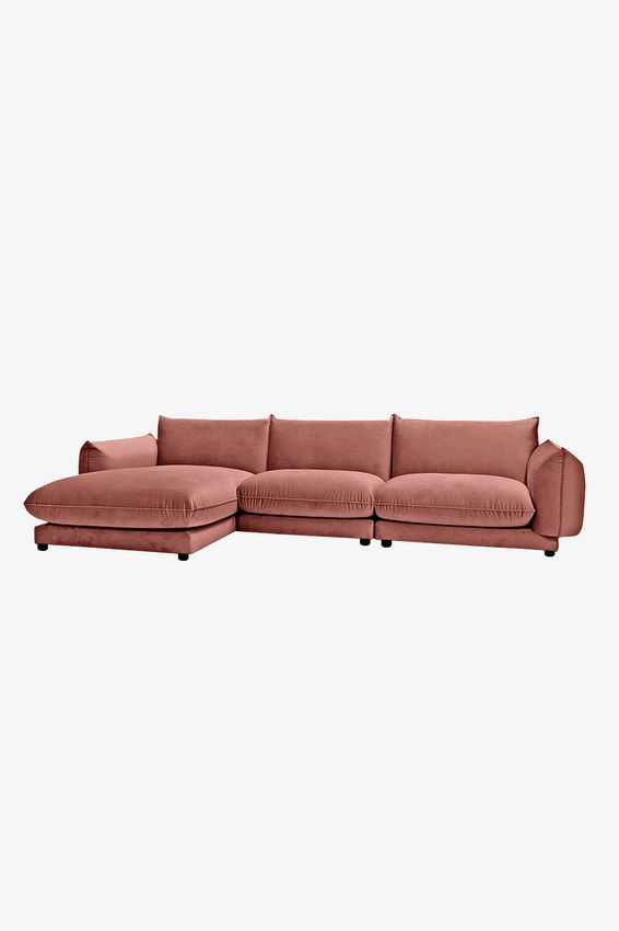 Countess 4-zits bank chaise longue links Royal Blush