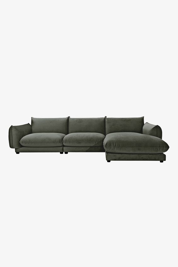 Countess 4-zits bank chaise longue rechts Royal Hunter