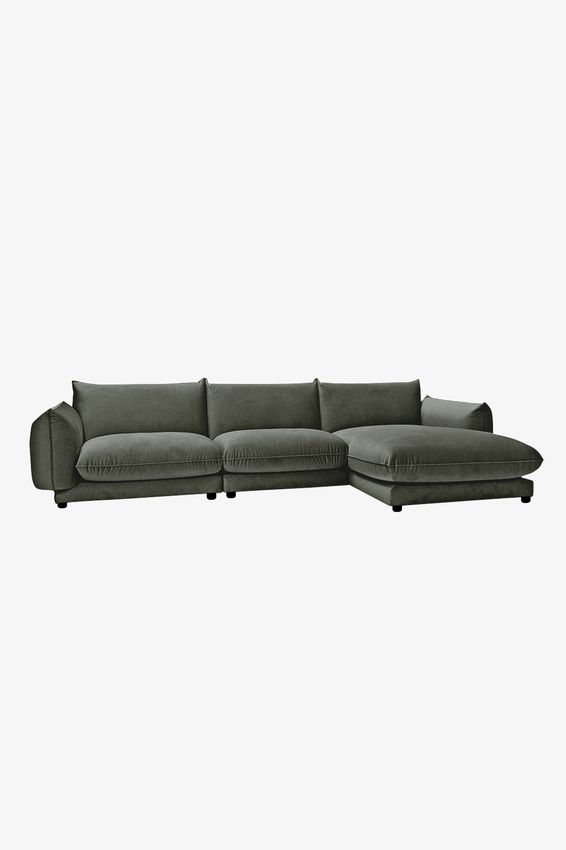 Countess 4-zits bank chaise longue rechts Royal Hunter