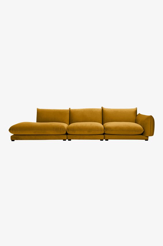 Countess Canapé 4 places longue ottomane gauche Royal Gold