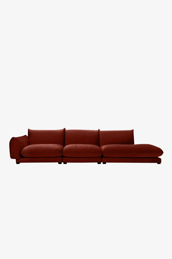 Countess 4-zits bank otto longue rechts Royal Copper