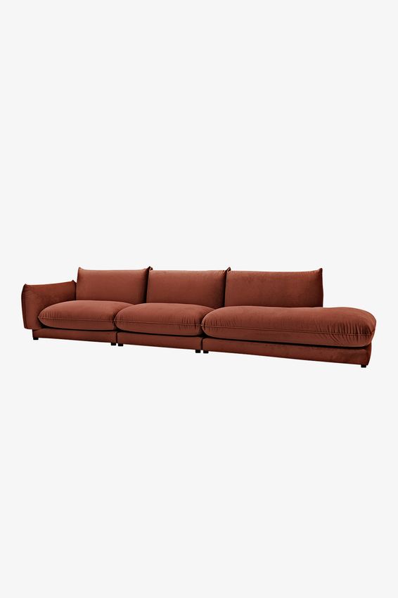 Countess 4-zits bank otto longue rechts Royal Magnolia