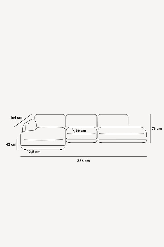 Countess 4-zits bank chaise longue links otto longue rechts Royal Magnolia