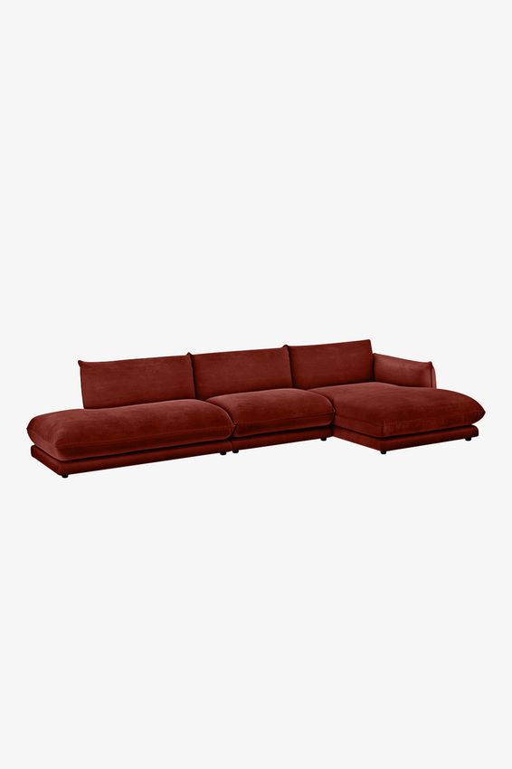 Countess 4-zits bank chaise longue rechts otto longue links Royal Copper