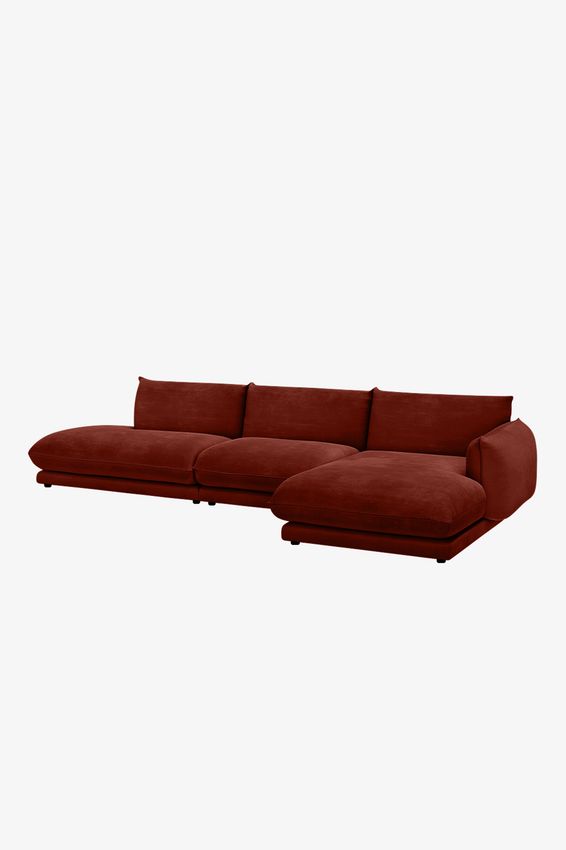 Countess 4-zits bank chaise longue rechts otto longue links Royal Copper