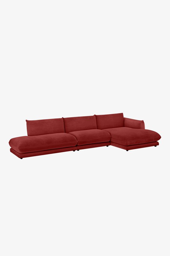 Countess 4-zits bank chaise longue rechts otto longue links Royal Bordeaux